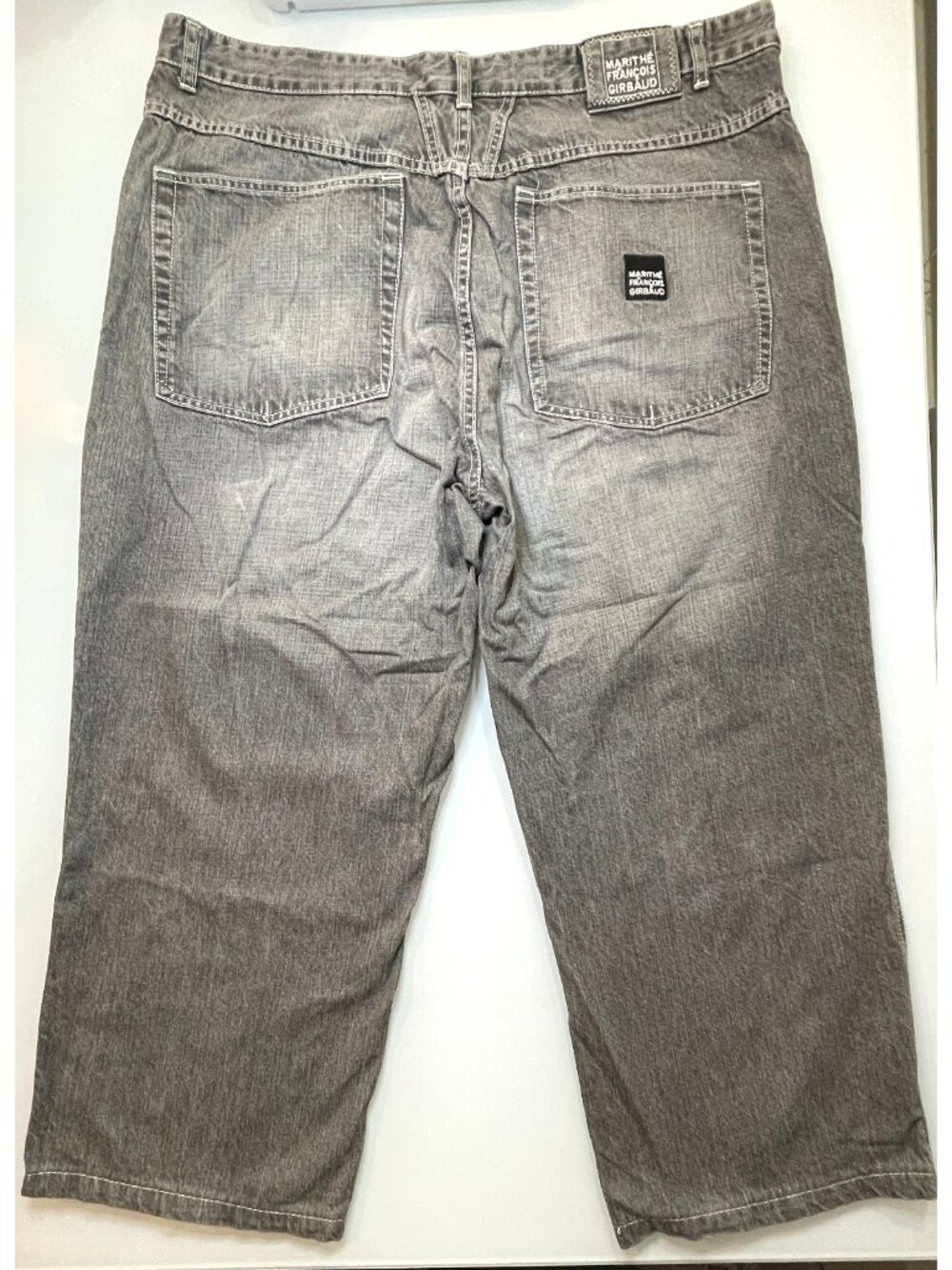 Vintage Marithe Francois Girbaud Jeans Gray 90s Y2K Wide Leg 42M x 28 Baggy